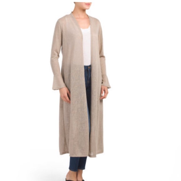 Essentials by Milano Sweaters - 🎁khaki bell sleeve duster M